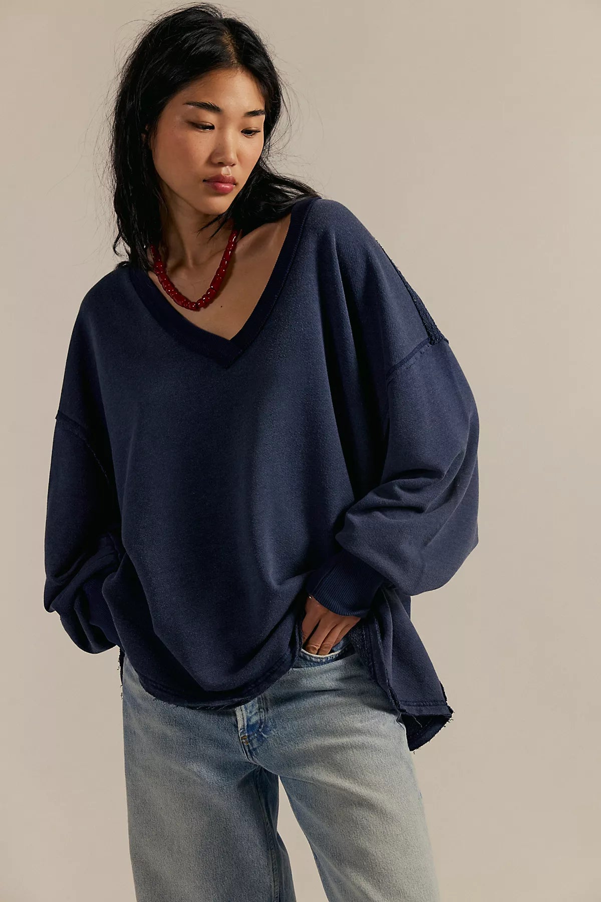 We The Free Venice V-Neck Sweatshirt