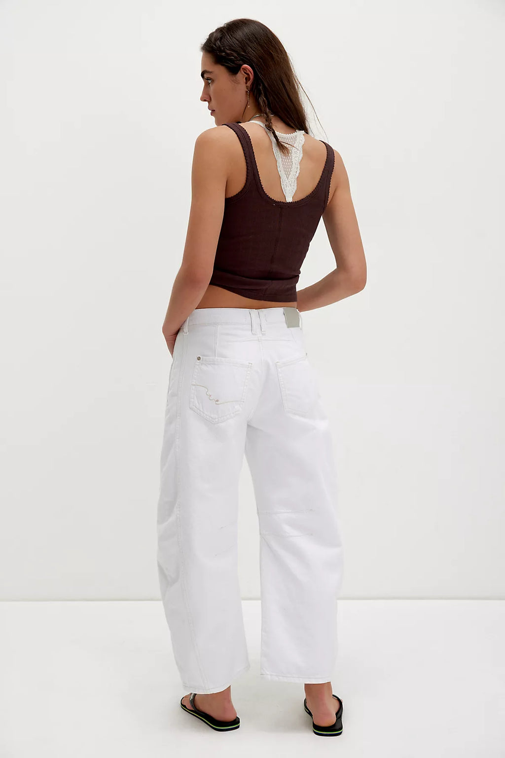 We The Free Good Luck Mid-Rise Barrel Jeans