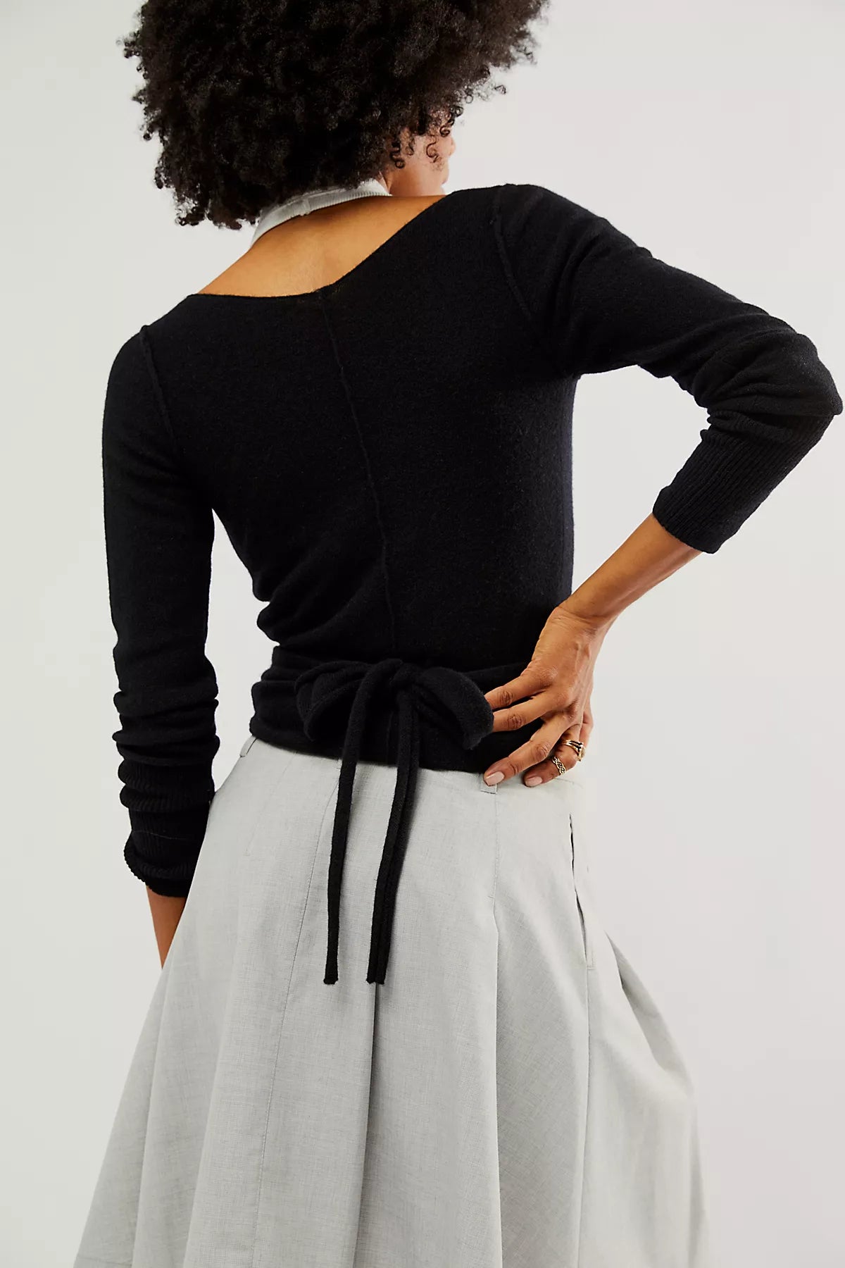 Cashmere Reversible Wrap Sweater
