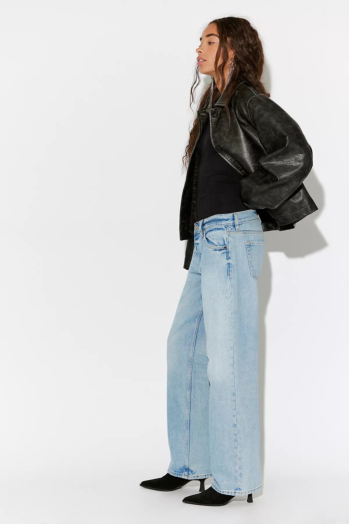 EB Denim Low-Rise Baggy Jeans