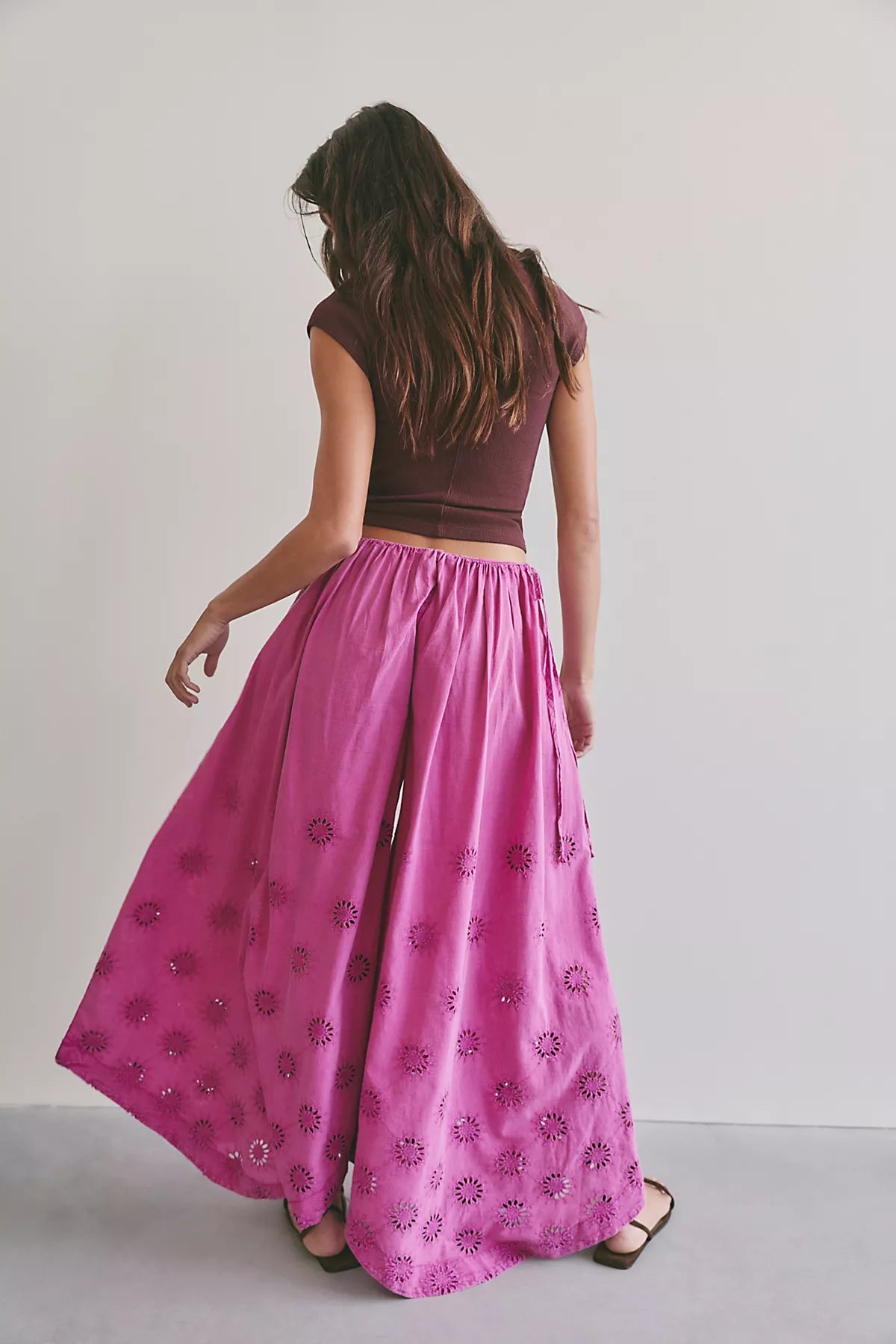Sweet Serenade Pull-On Wide-Leg Pants