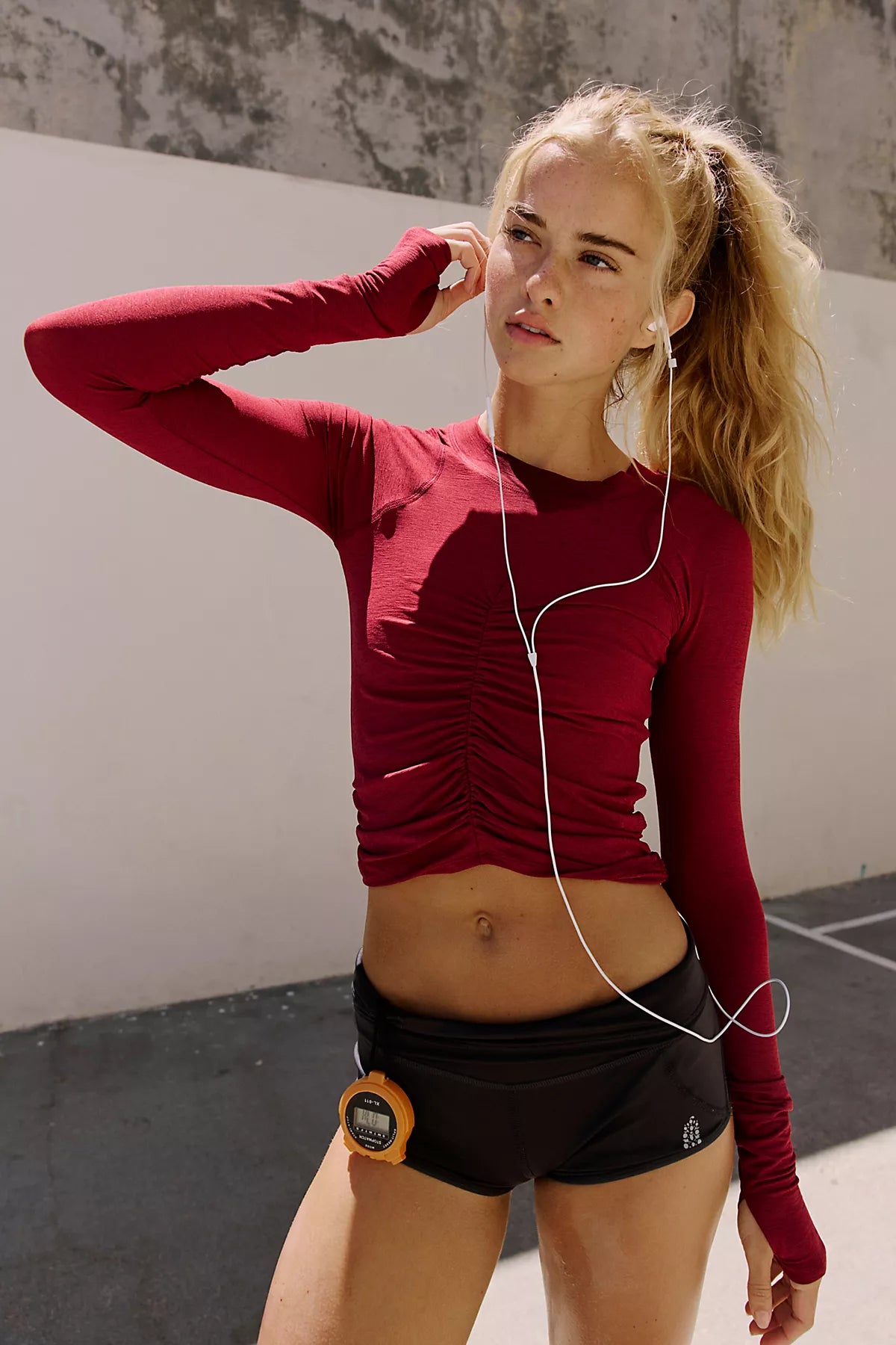 Tempo Ruched UV Protection Long Sleeve