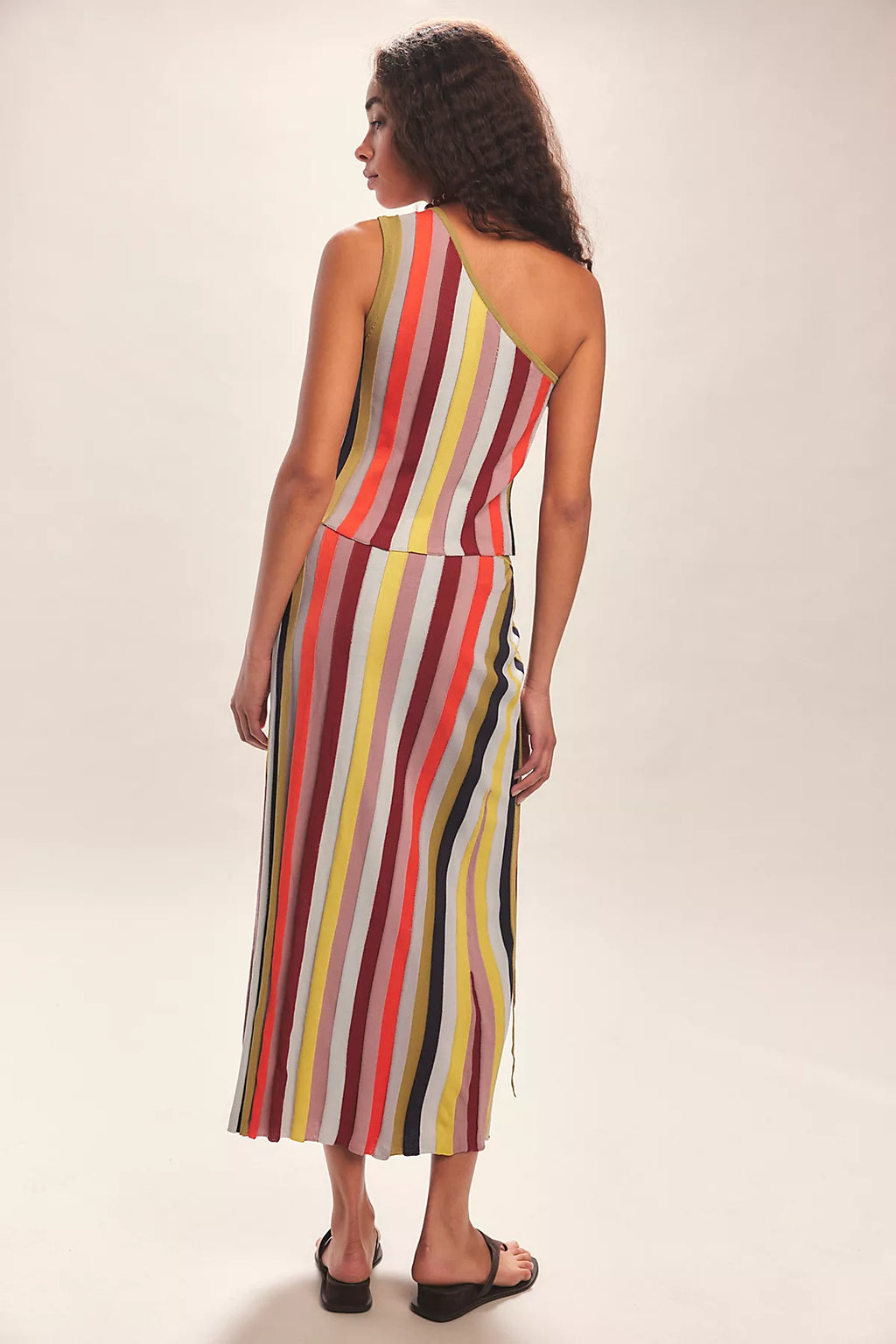 THIRD FORM Rhythm Knit One Shoulder Midi Skirt Set