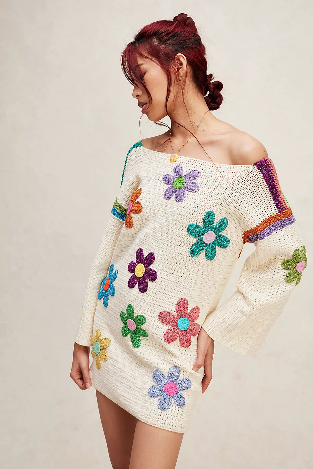 Sandrine Rose Robe Manches Dress