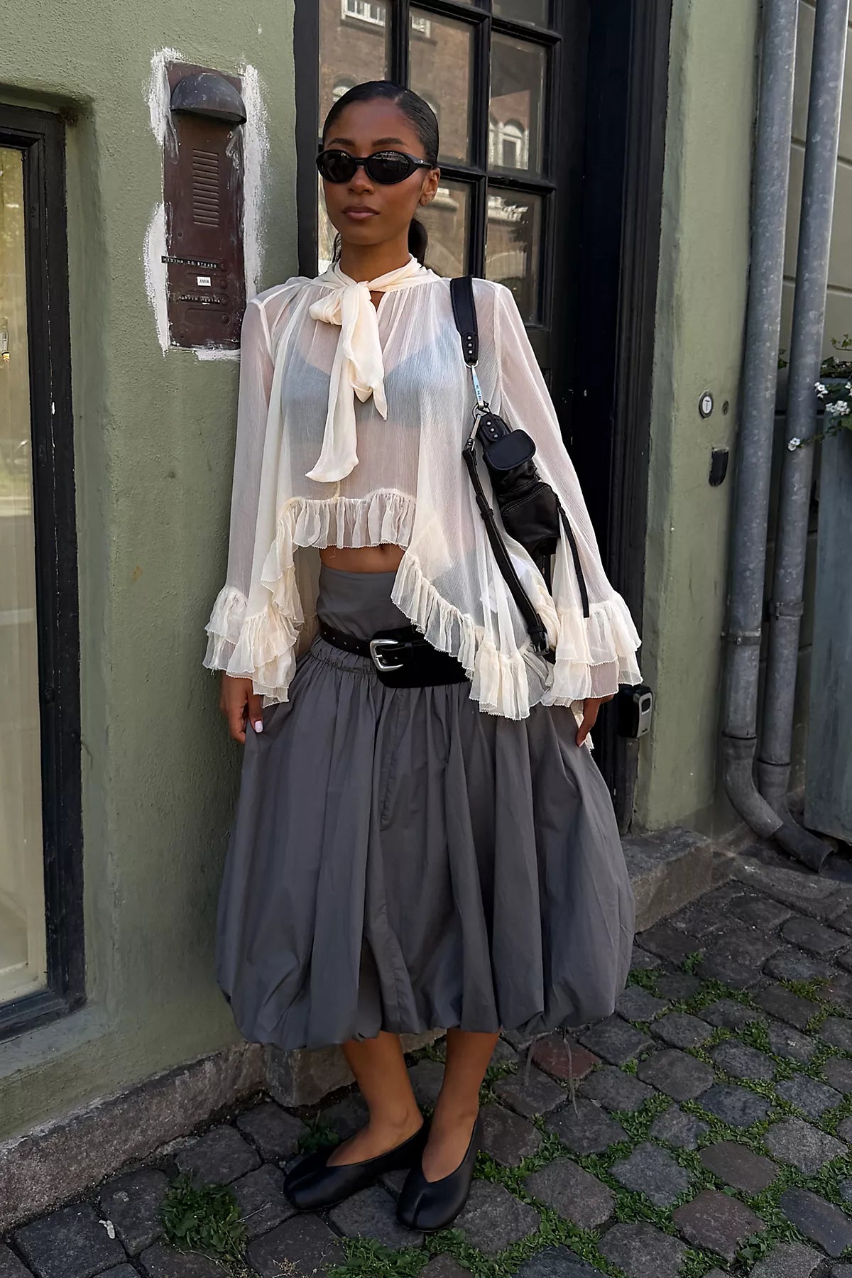 Sea Salt Midi Bubble Skirt