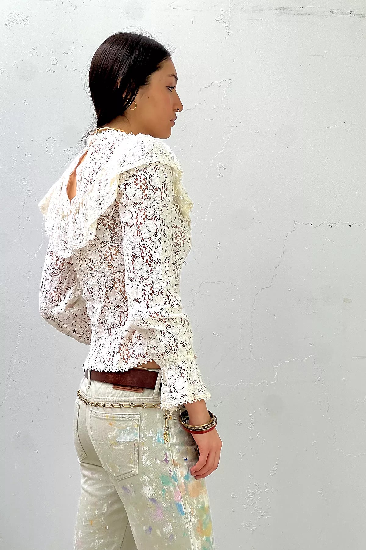 Vintage Lacy Crocheted Top Selected by Anna Corinna