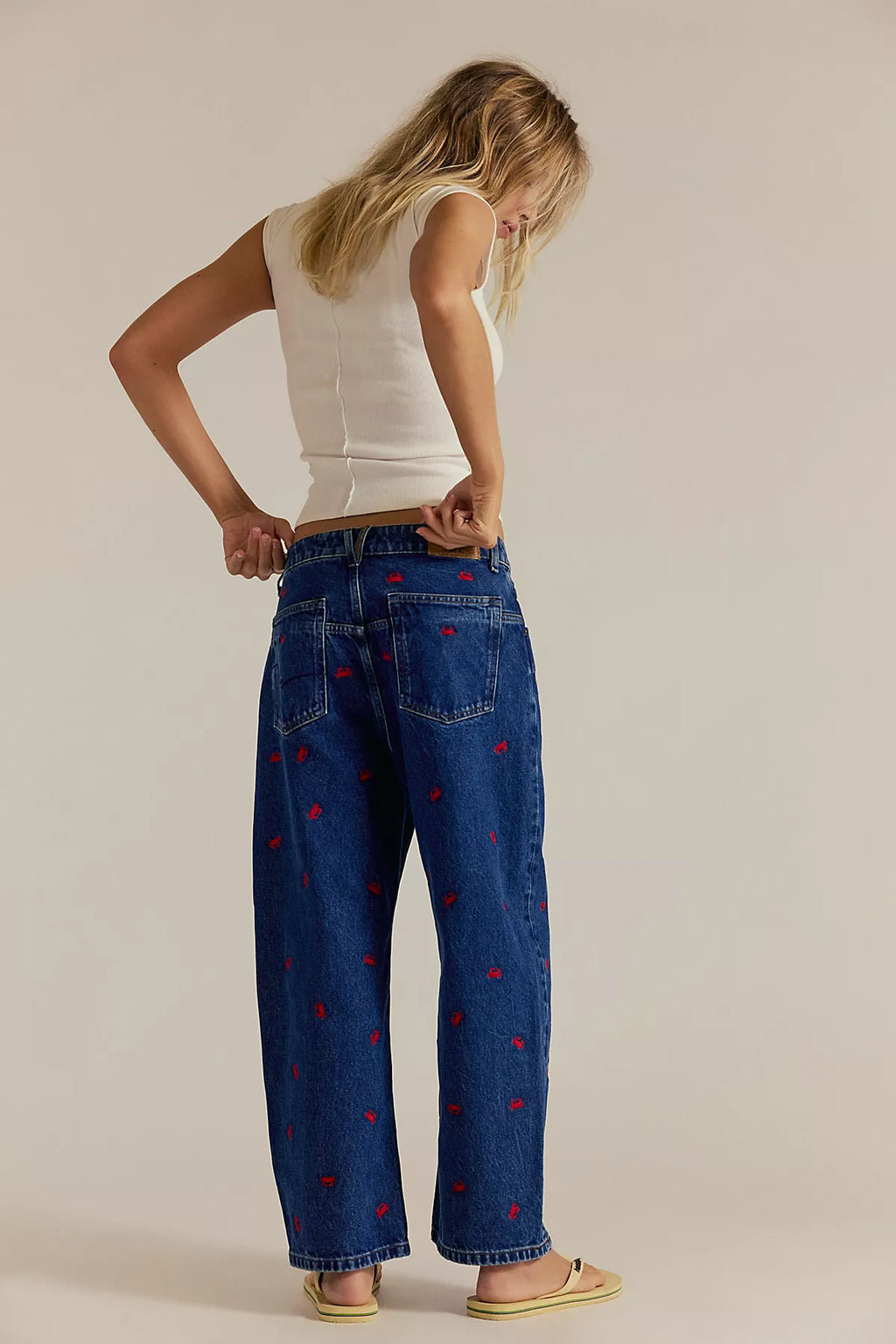 Tricia Fix Deep Trance Boyfriend Embroidered Jeans