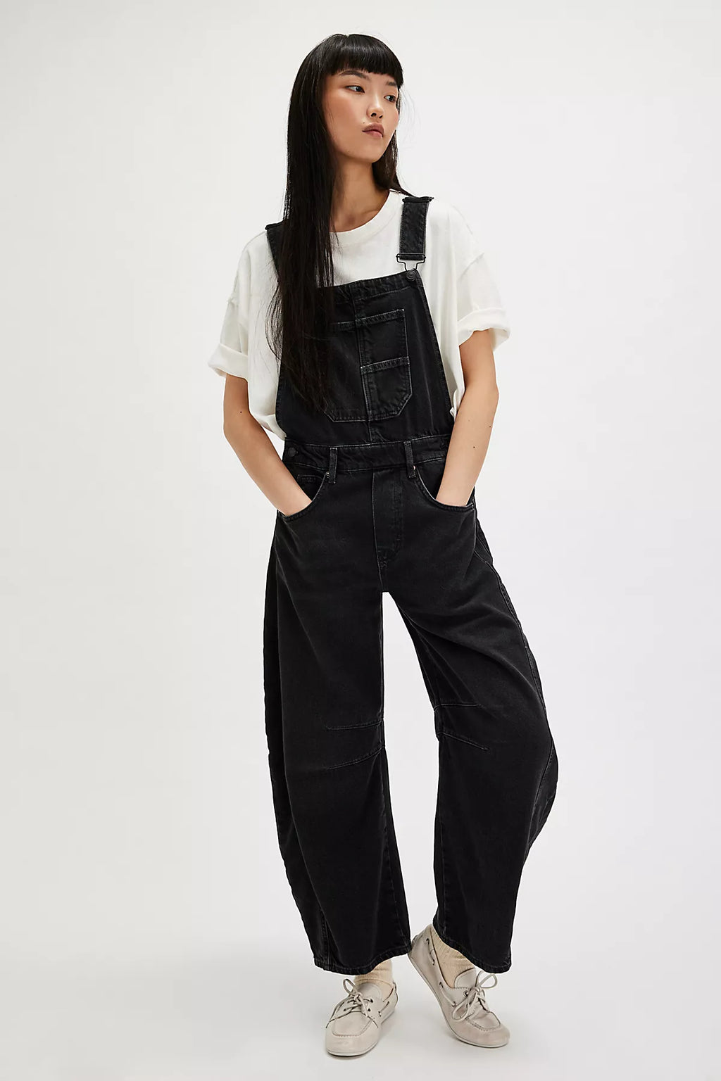 We The Free Good Luck Barrel Overalls