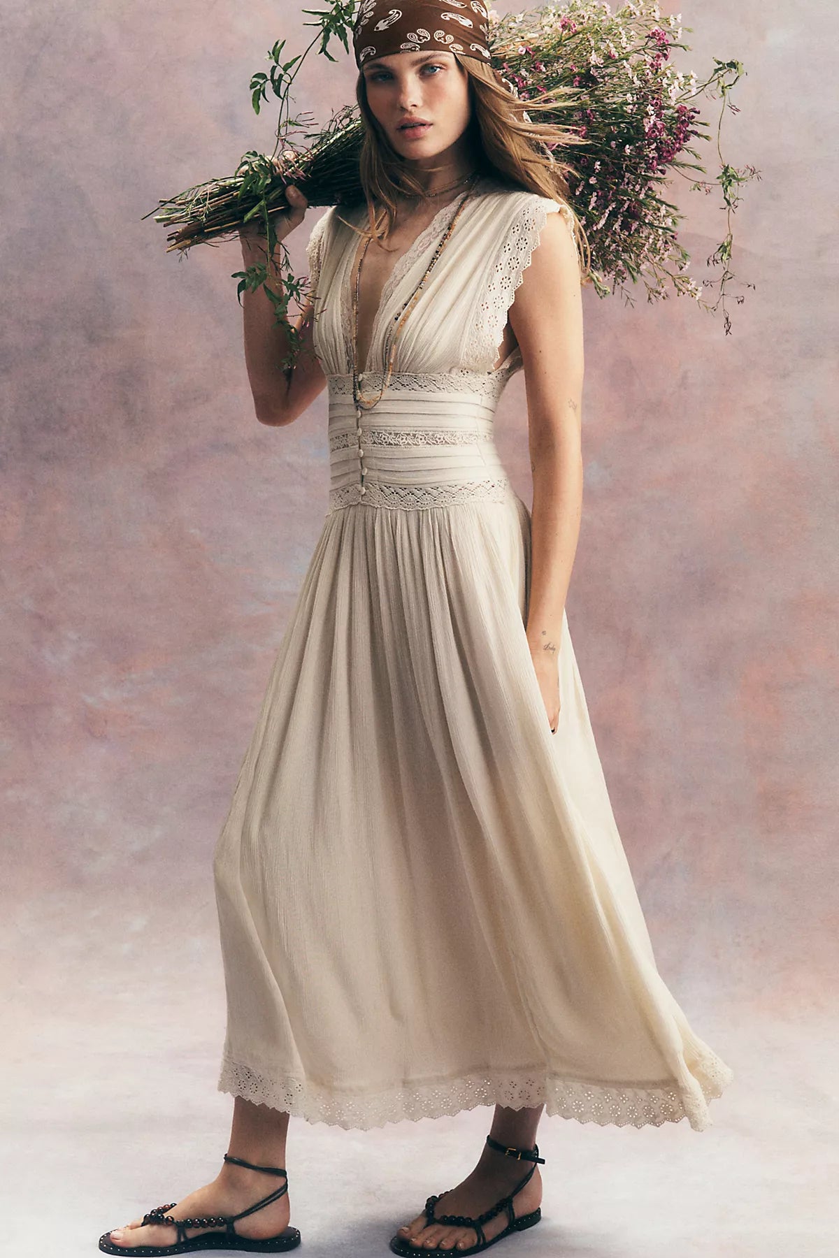 Swimming Across The Sky Midi Dress