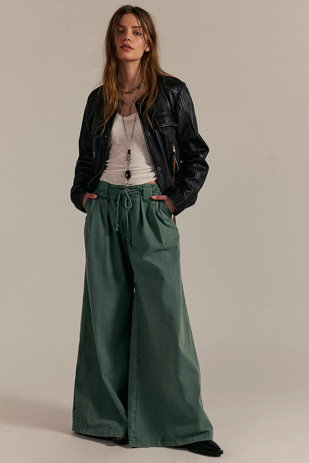 Julien Wide-Leg Chino Trousers