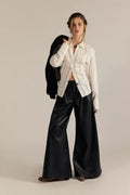 Julien Wide Leg Vegan Leather Pants