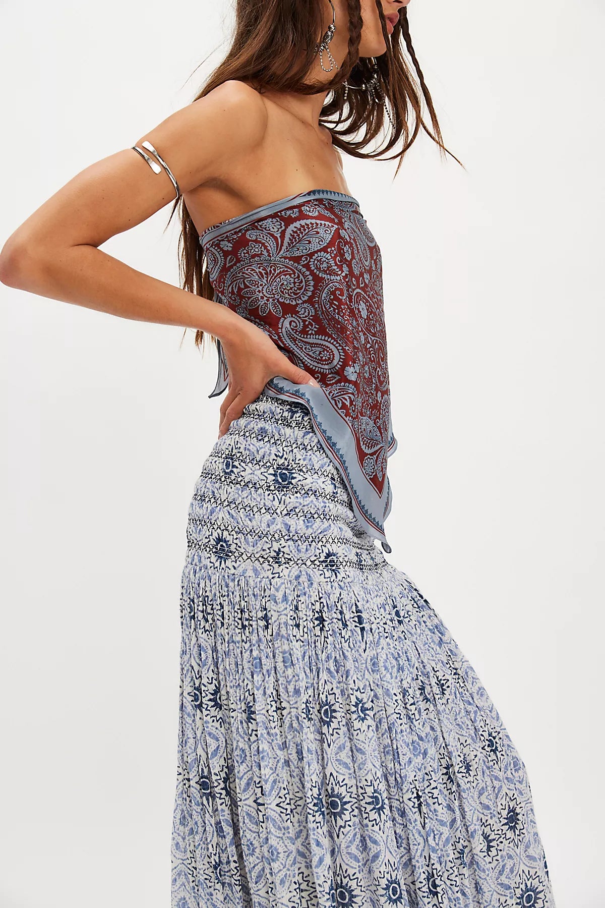 FP One Ravenna Printed Convertible Maxi Skirt