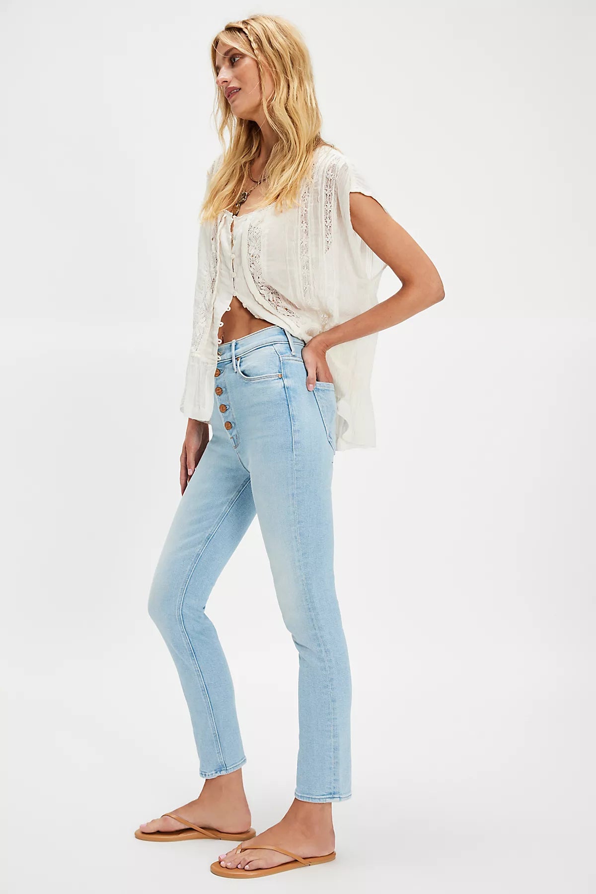 MOTHER The Pixie Dazzler Ankle Jeans