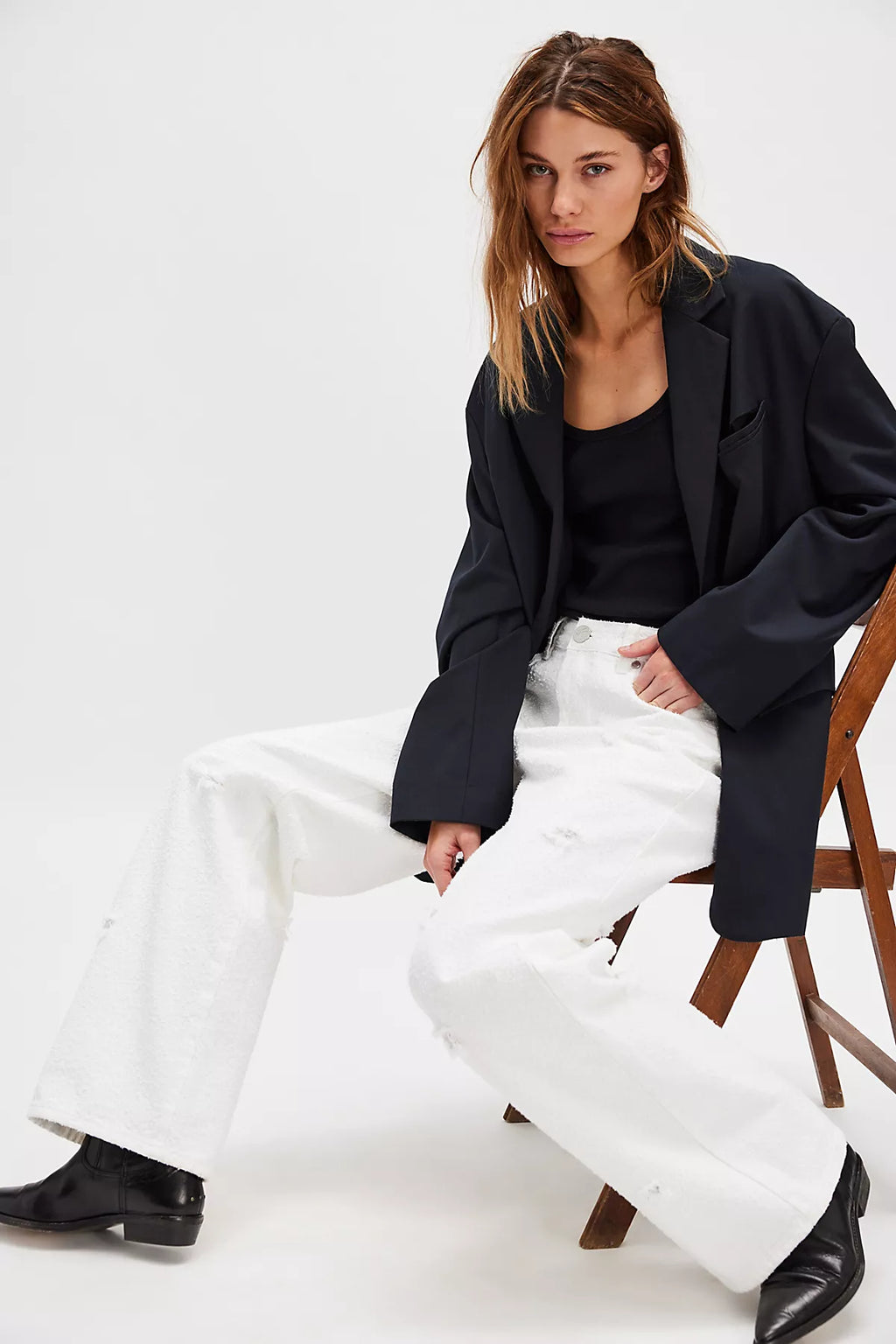 OneTeaspoon Jackson Textured Mid-Rise Jeans