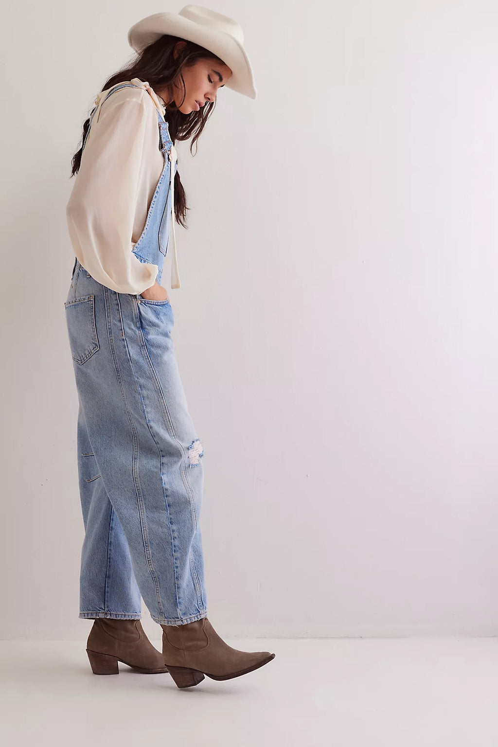 We The Free Good Luck Barrel Overalls