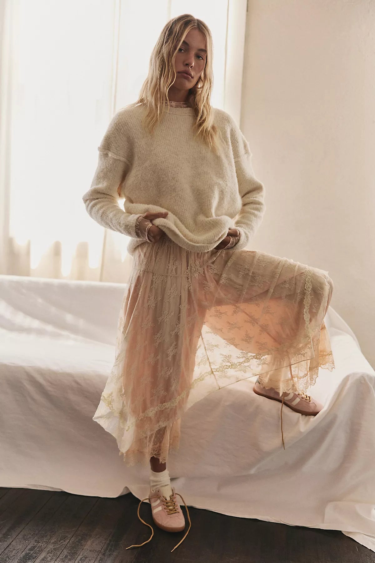 Lady Lux Midi Slip Skirt