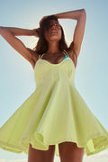 Tan Lines Stretch Linen Mini Dress