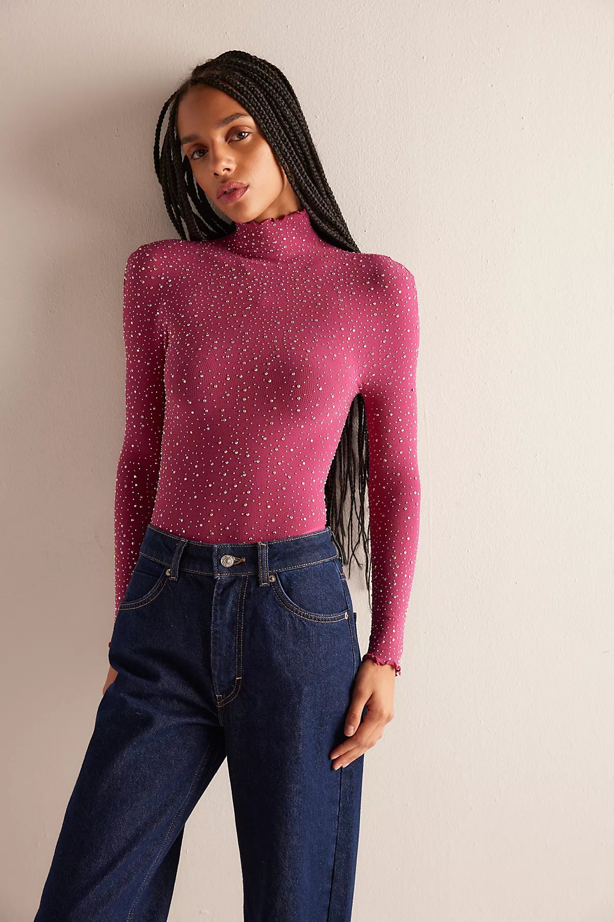 Night Sky Seamless Turtleneck Bodysuit