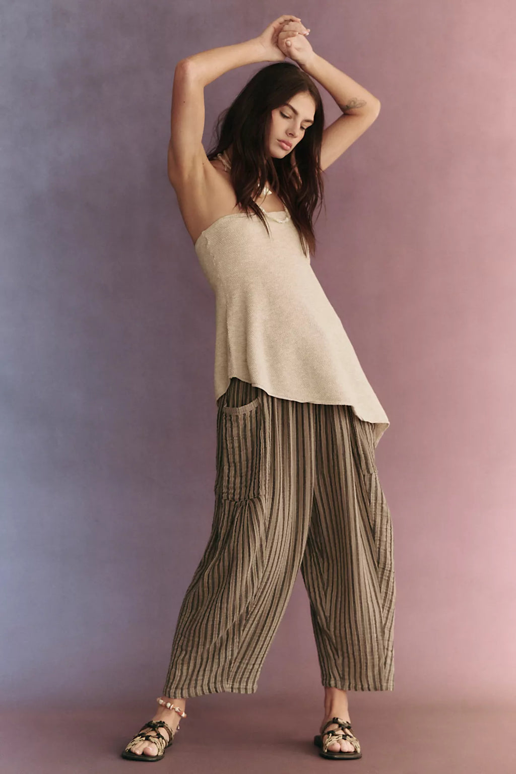 Krista Cotton-Linen Sweater Set