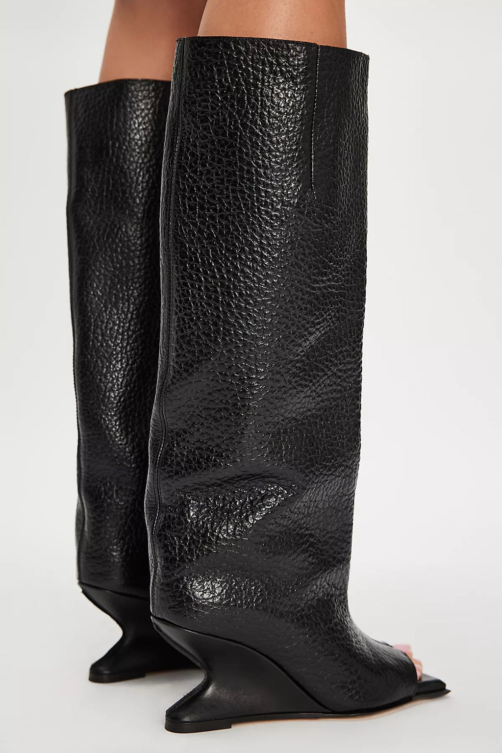 Miista Salima Peep Toe Boots