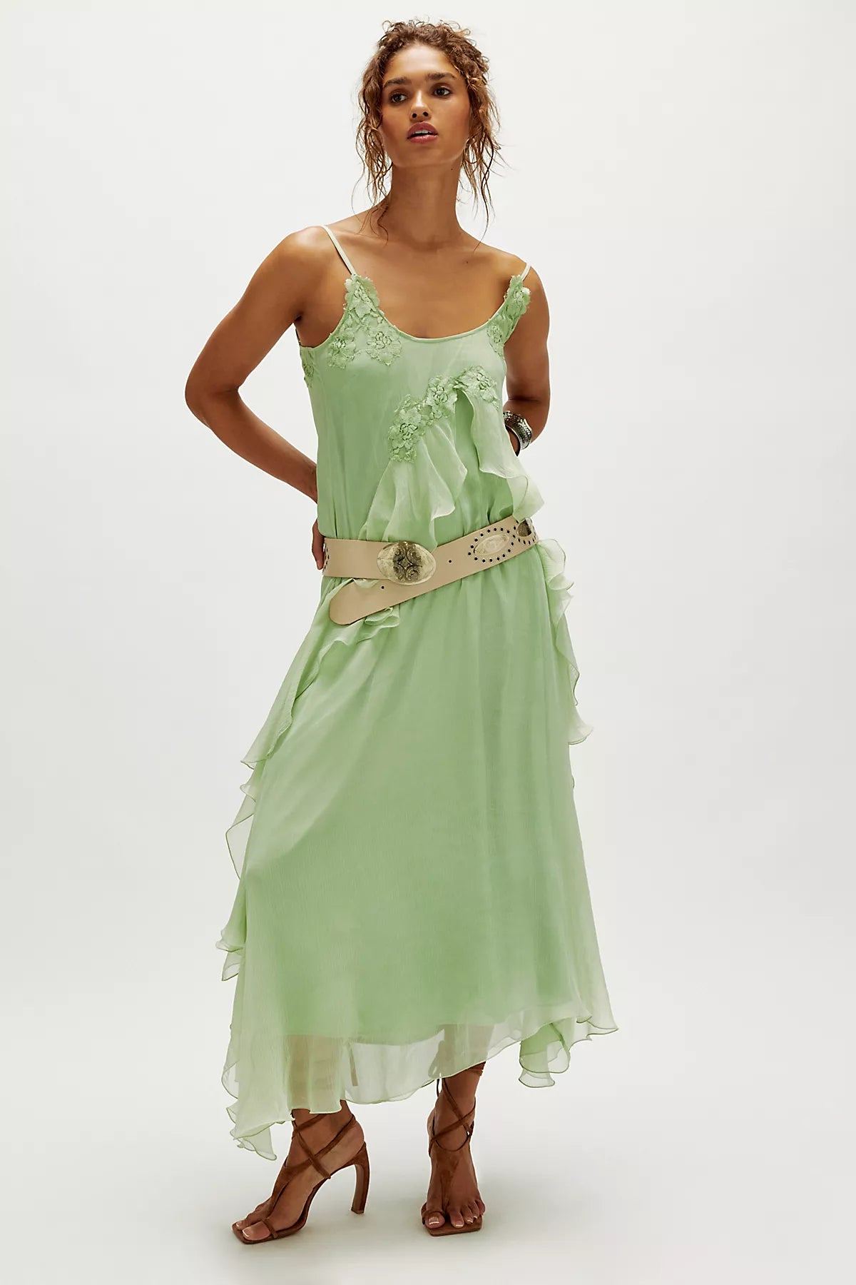Nigel Preston Floating Angel Chiffon Maxi Dress
