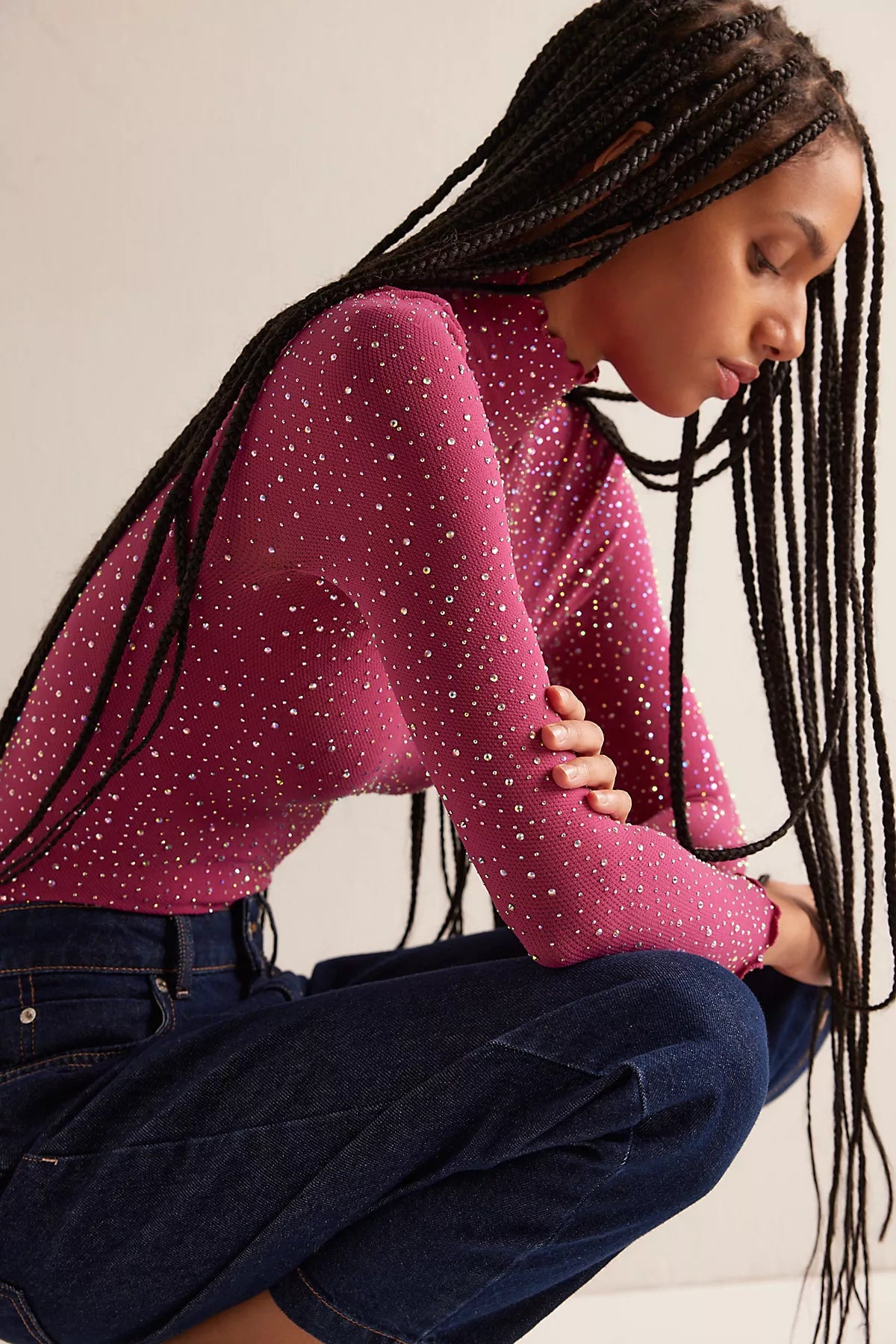 Night Sky Seamless Turtleneck Bodysuit