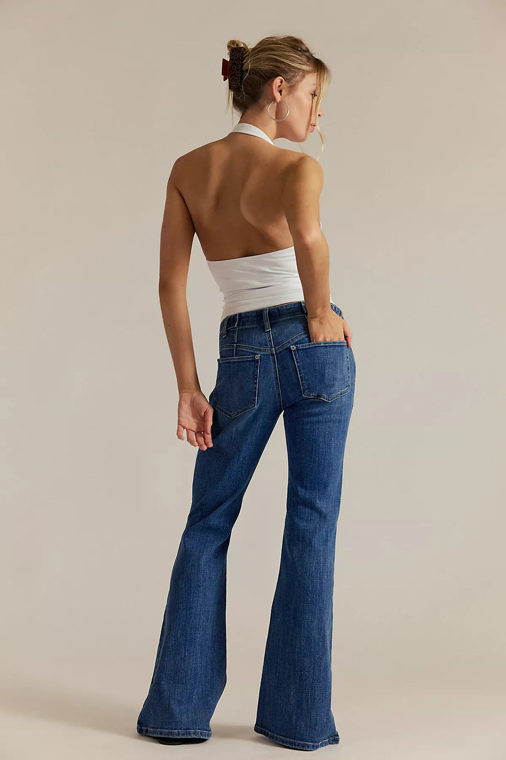 We The Free Luna Low-Rise Flare Jeans