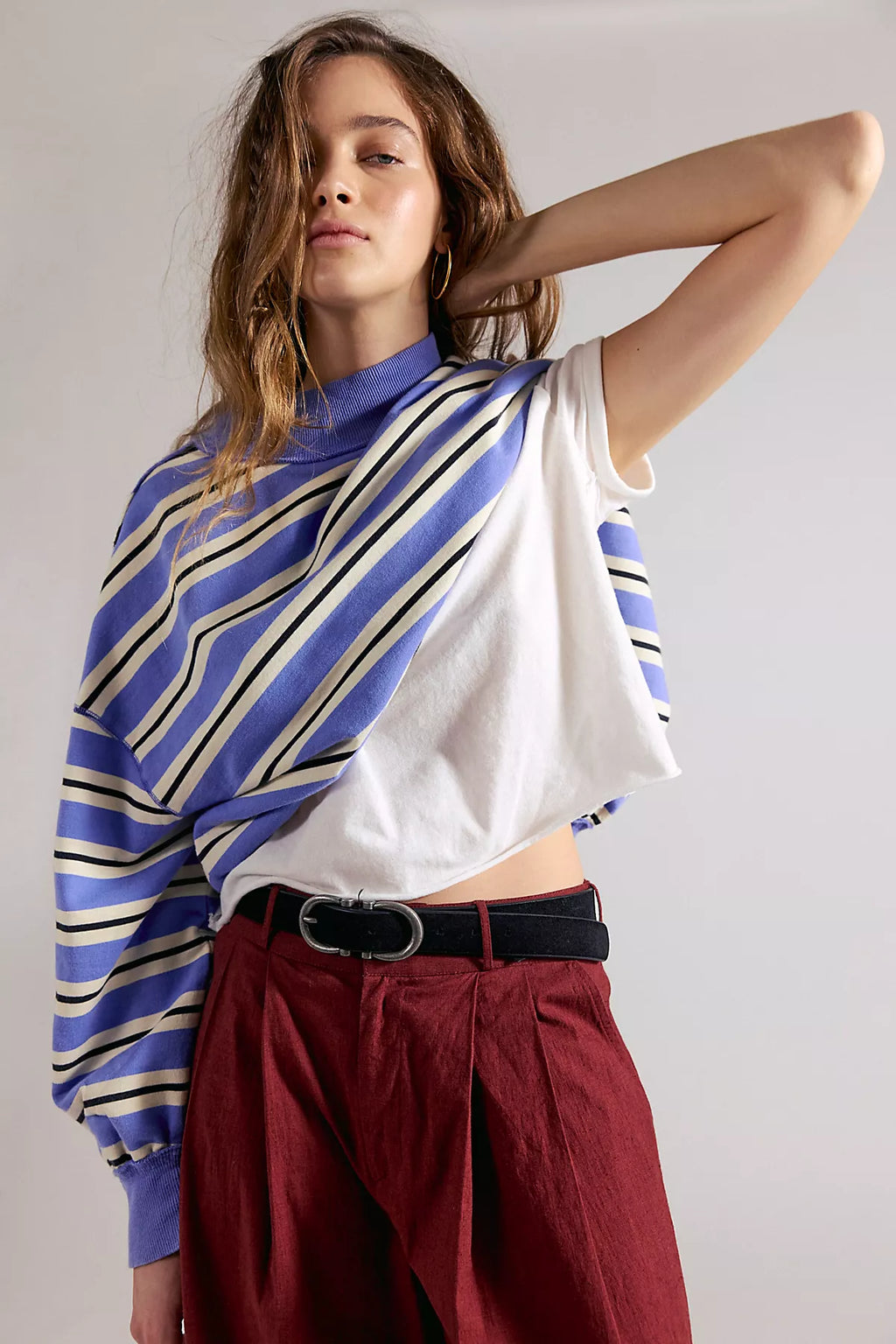 Palm Springs Striped Pullover