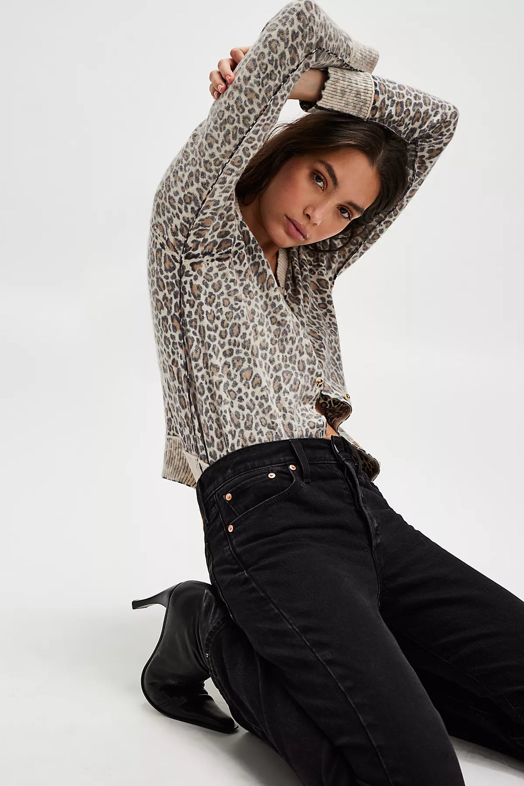Nocturnal Patterned Cashmere Cardi