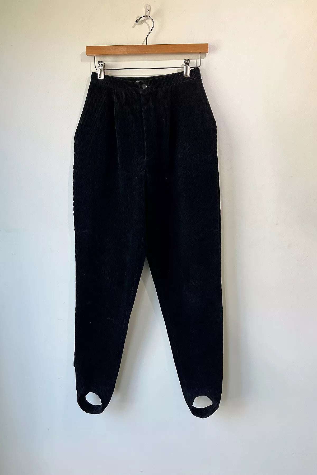 Vintage Issey Miyake Black Corduroy Stirrup Pants Selected by The Curatorial Dept.