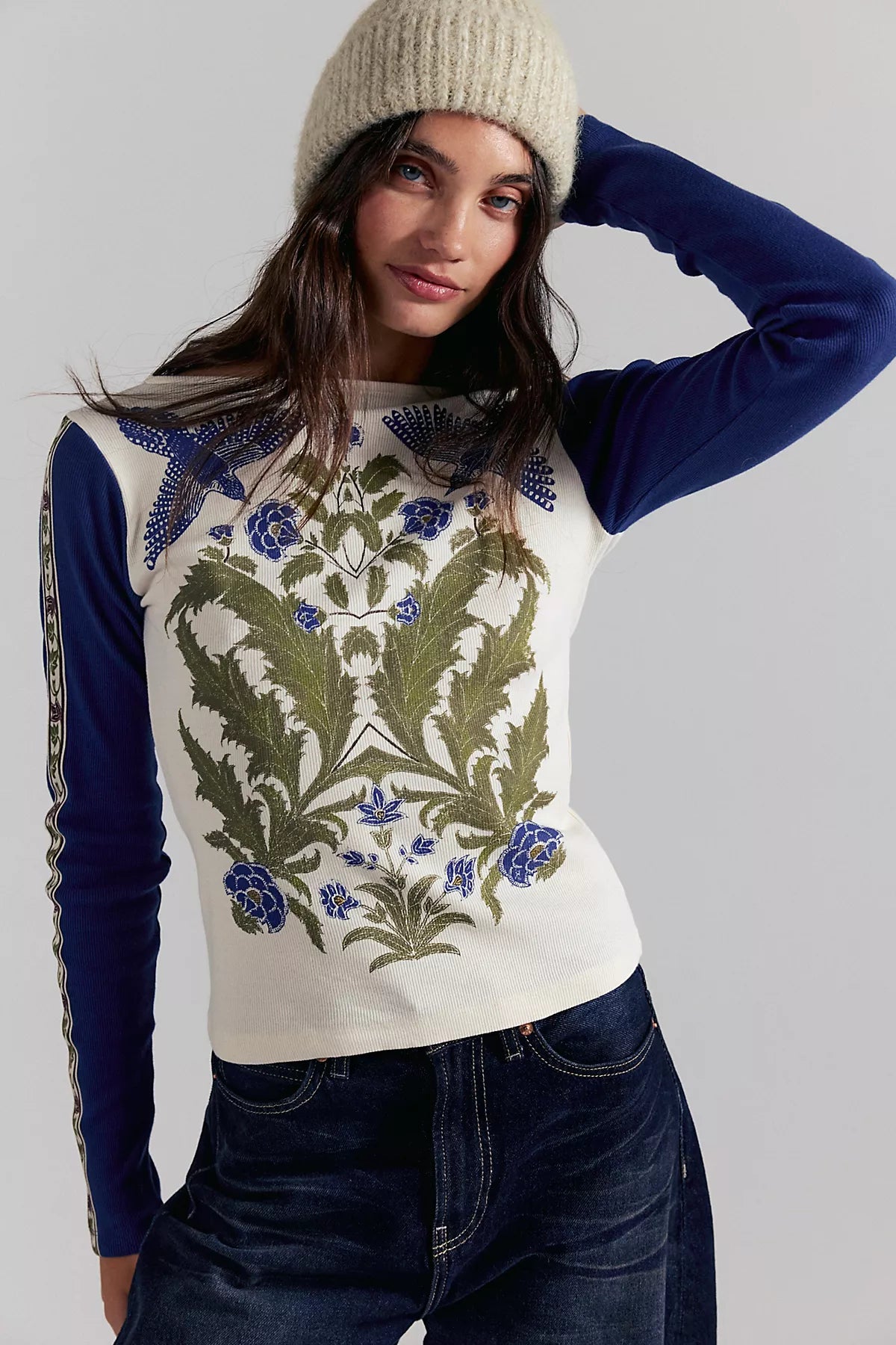 Sunday Market Folklorian Twist Long Sleeve Top