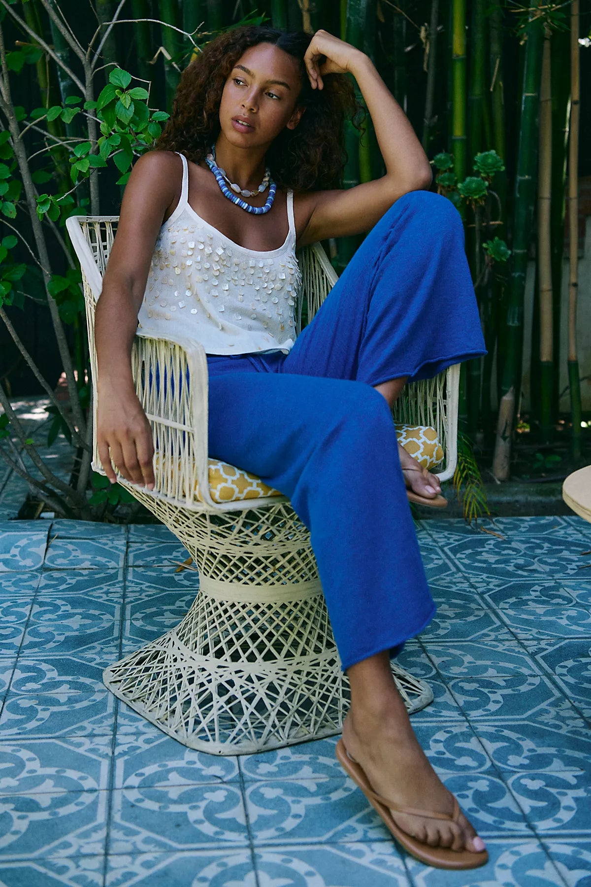 Avalon Cotton-Linen Sweater Pants