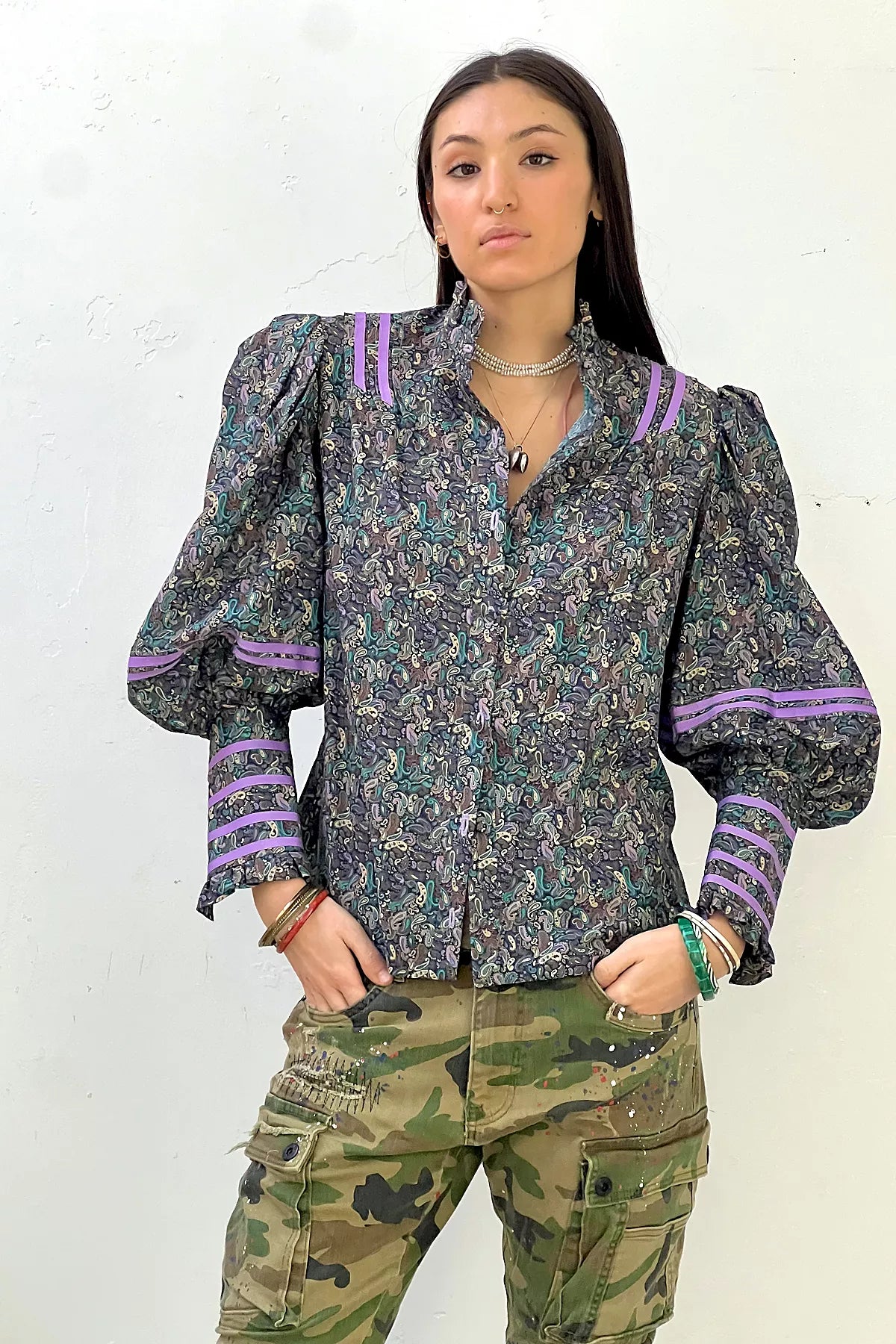 Vintage Handmade Blousy Top Selected by Anna Corinna