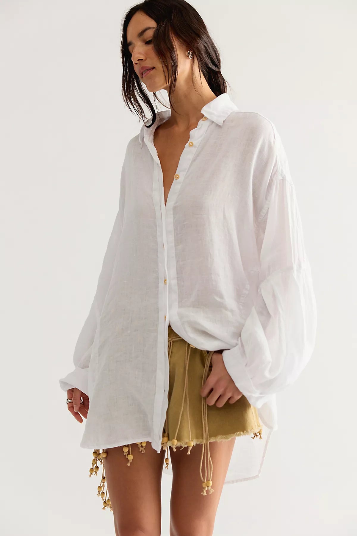Selene Button Down Linen Shirt