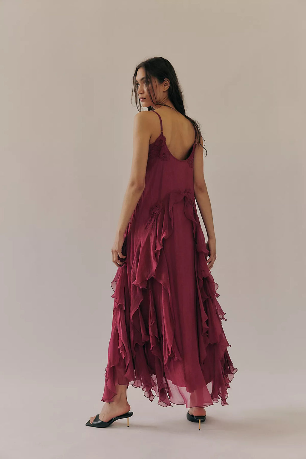Nigel Preston Floating Angel Chiffon Maxi Dress