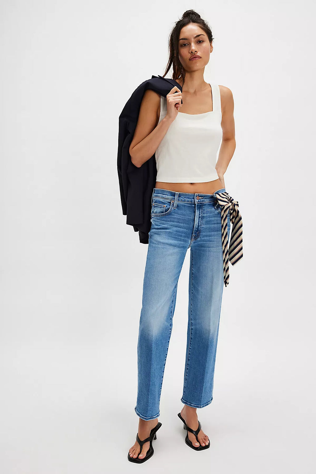 MOTHER The Mid-Rise Rambler Zip Jeans