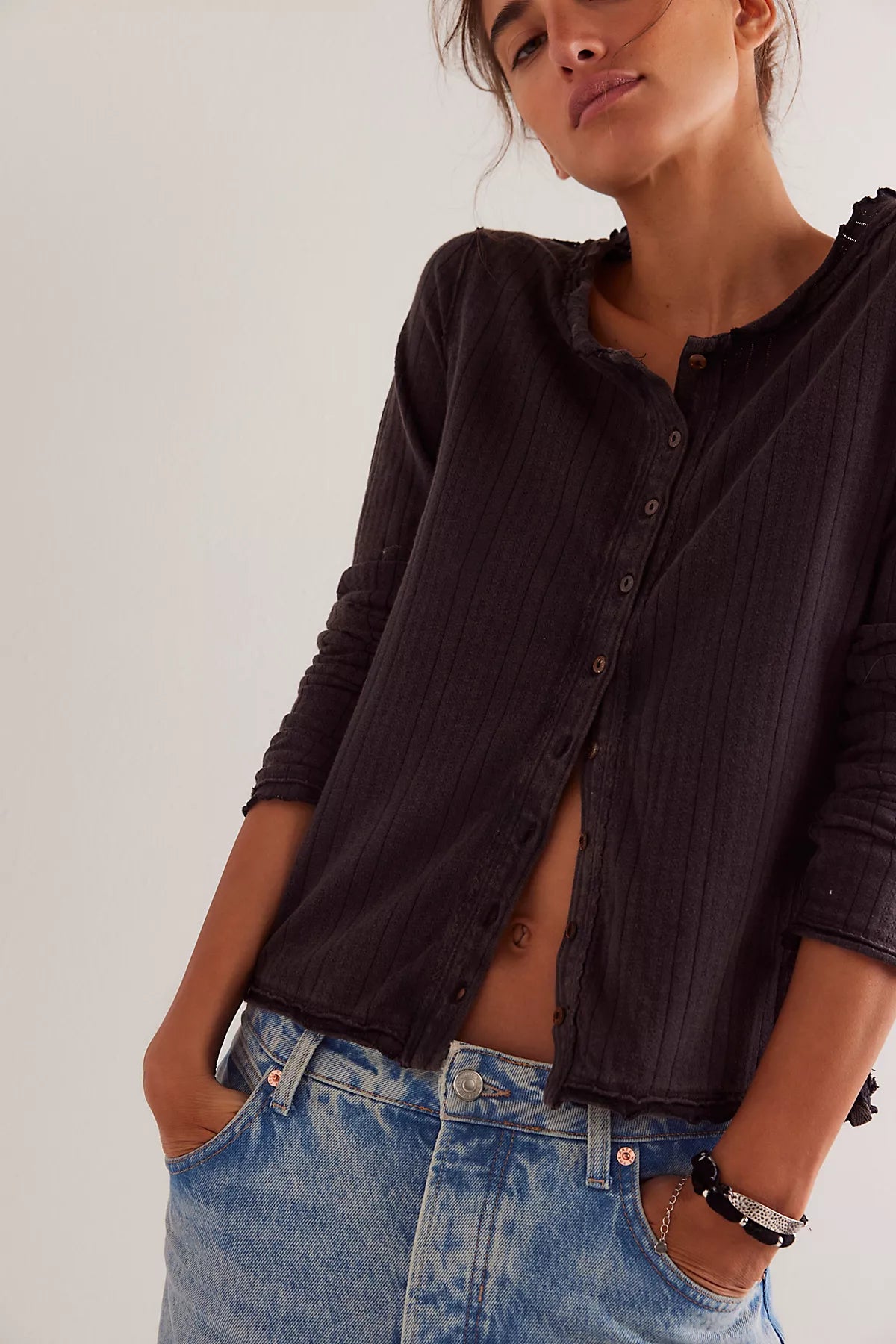 We The Free Penny Pointelle Cardi