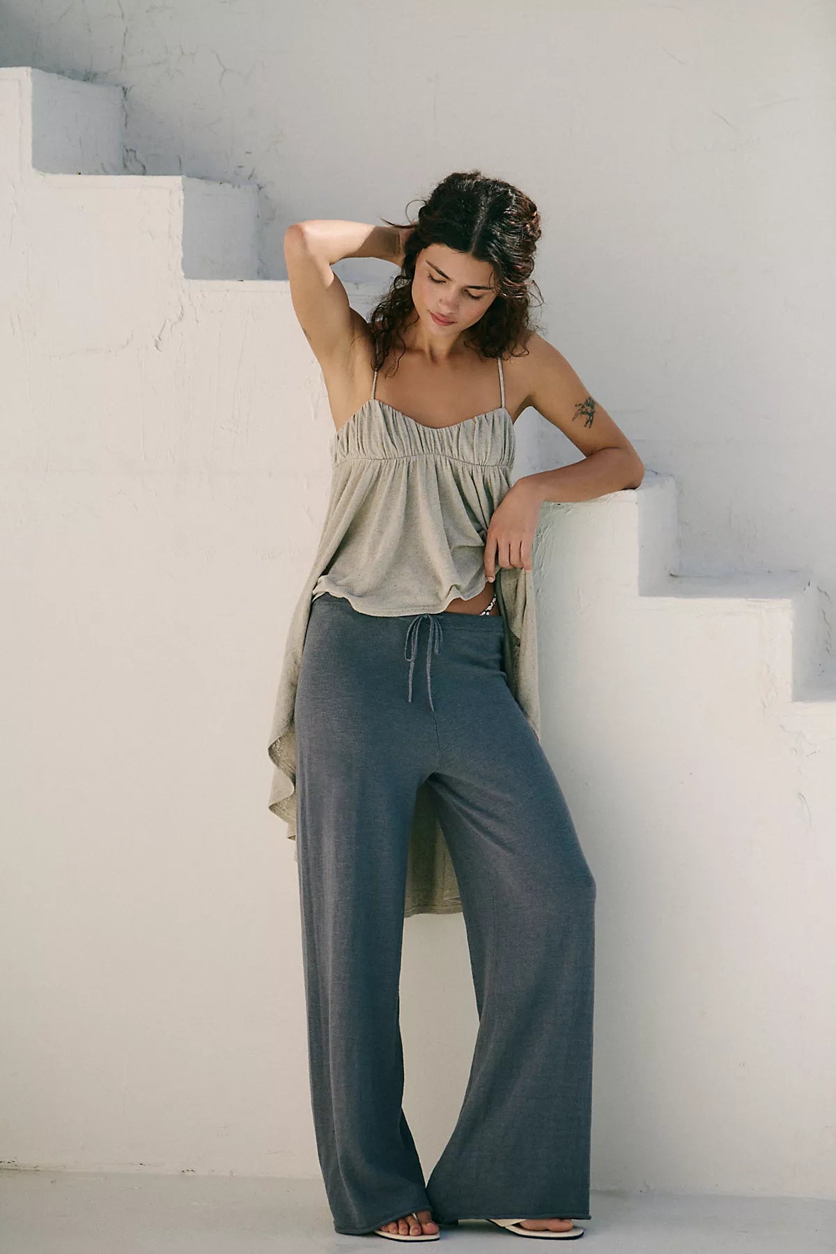 Avalon Cotton-Linen Sweater Pants