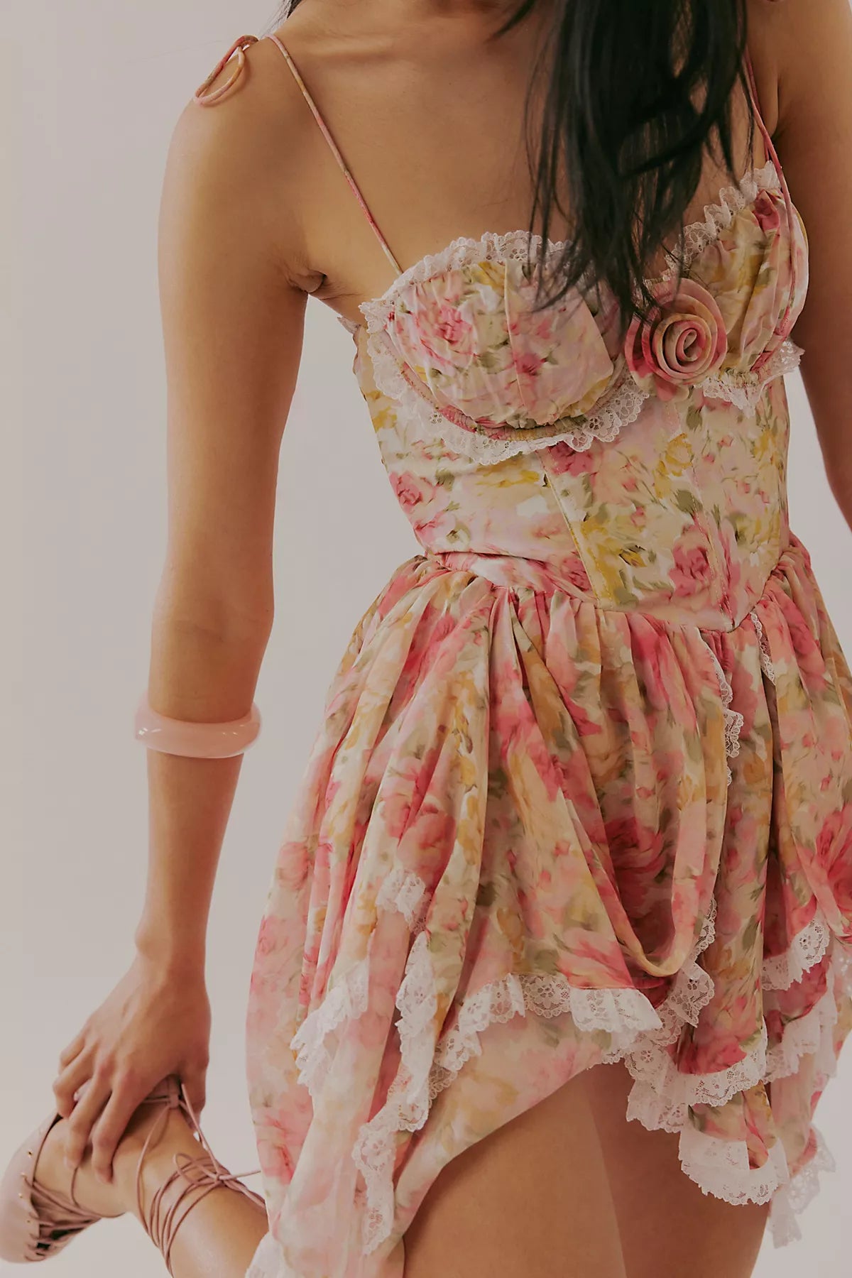 For Love & Lemons Elea Asymmetrical Mini Dress