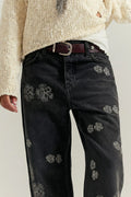 Tricia Fix Deep Trance Boyfriend Embroidered Jeans