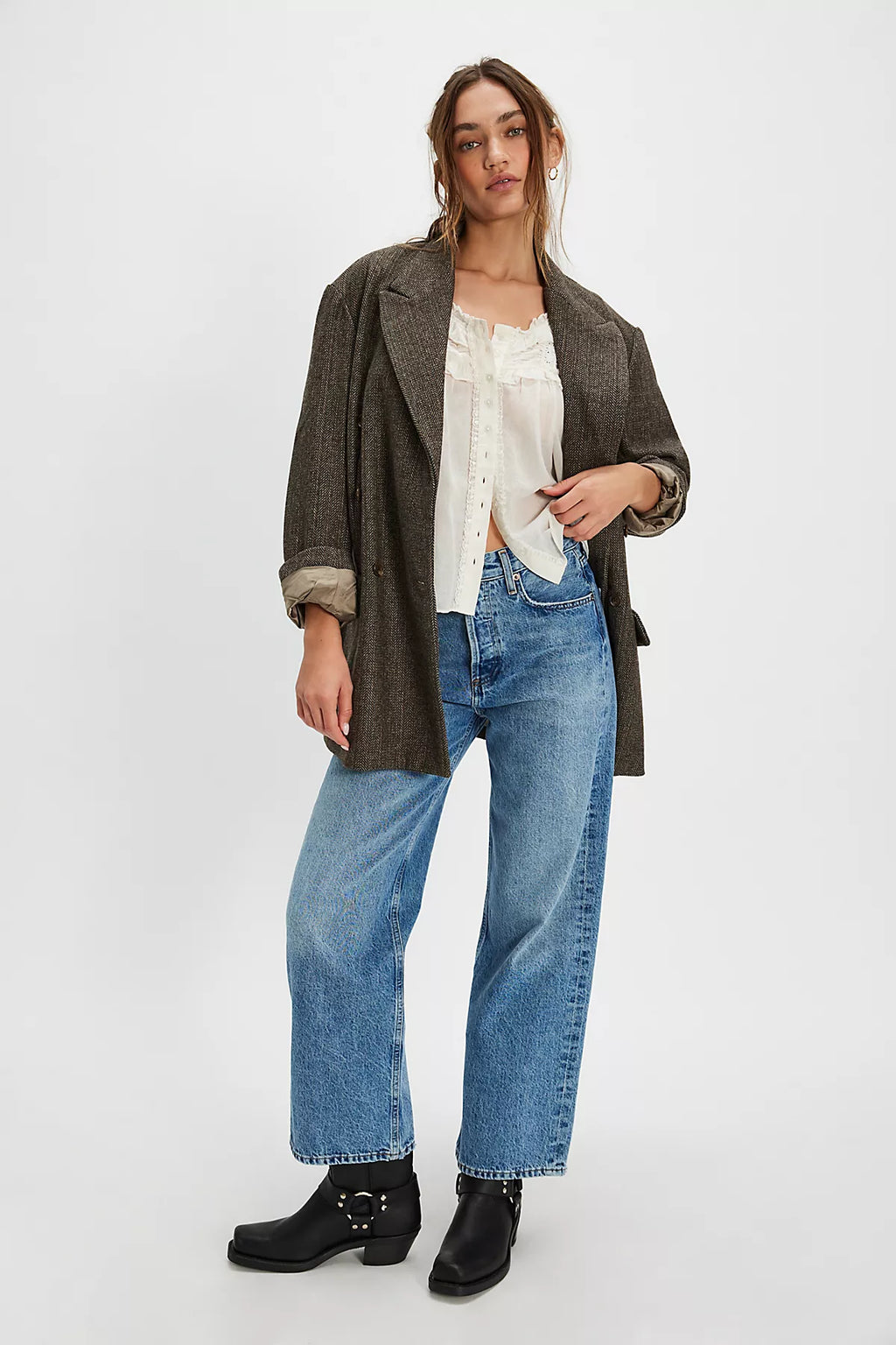 Denimist Peak Lapel Blazer