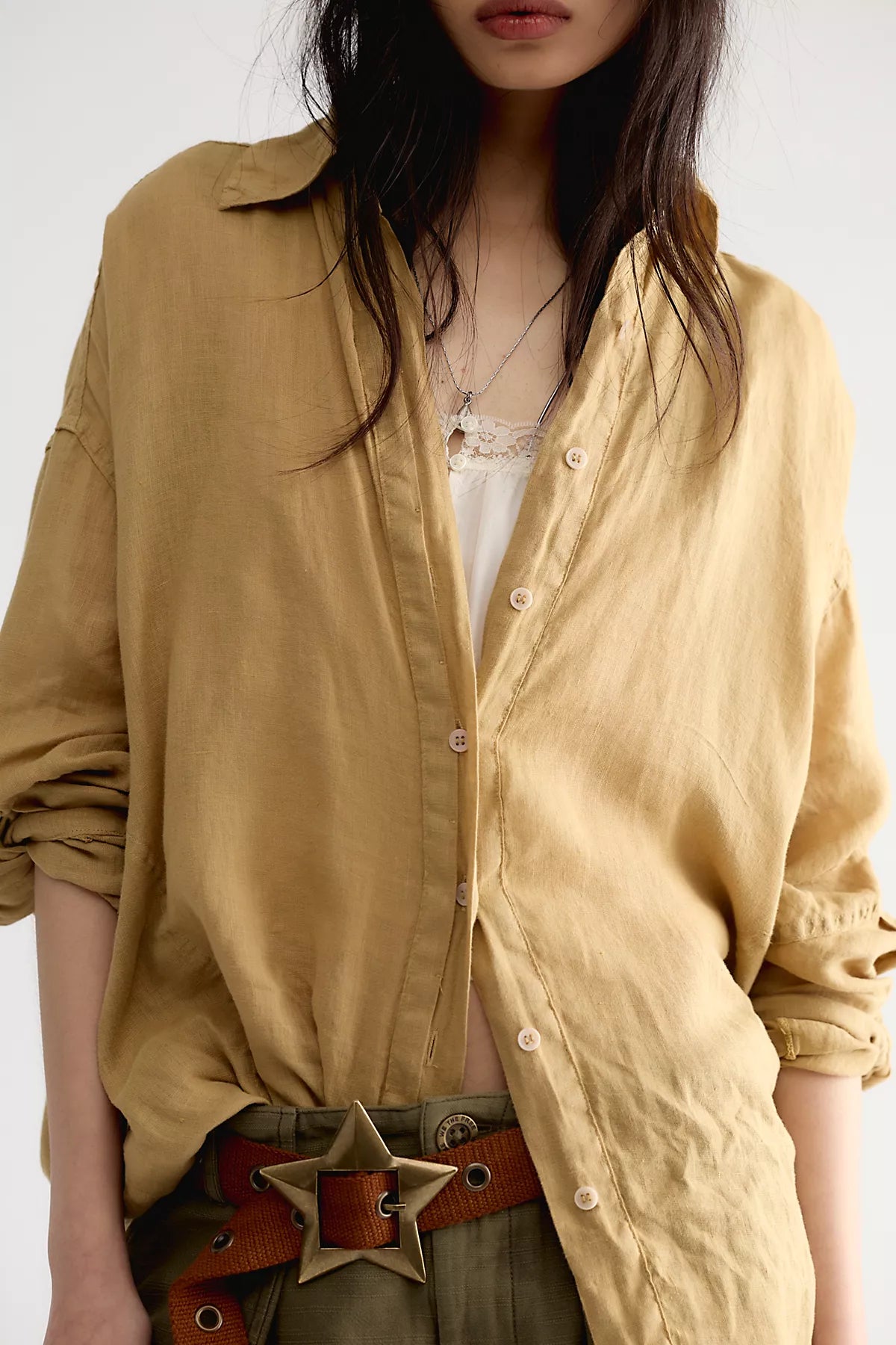 Selene Button Down Linen Shirt