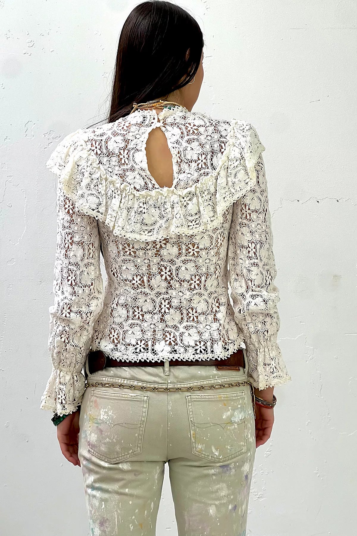 Vintage Lacy Crocheted Top Selected by Anna Corinna