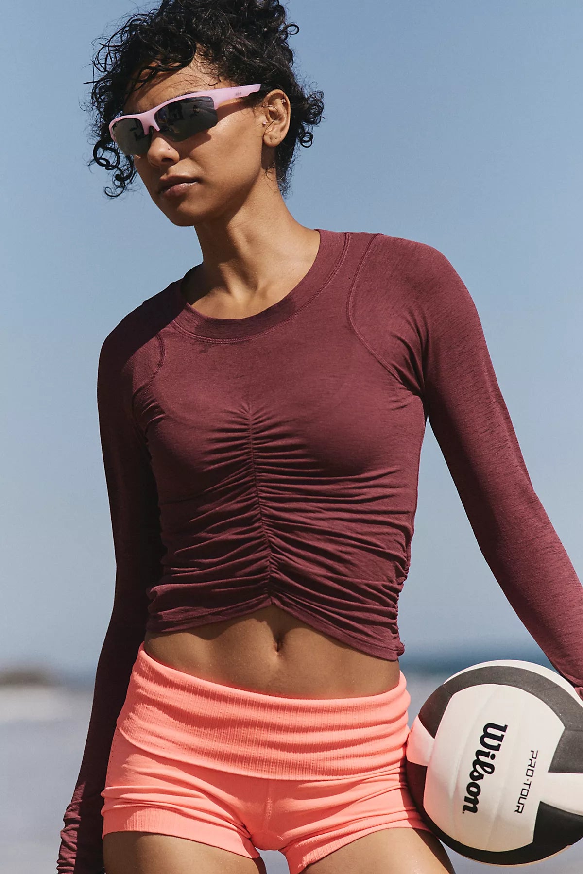 Tempo Ruched UV Protection Long Sleeve