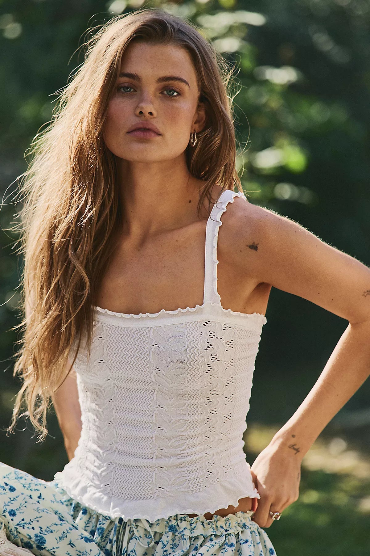 So Soft Frill Square Neck Tank