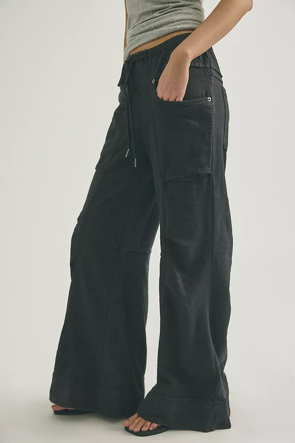 We The Free Sky Riser Knit Wide-Leg Pull-On Pants